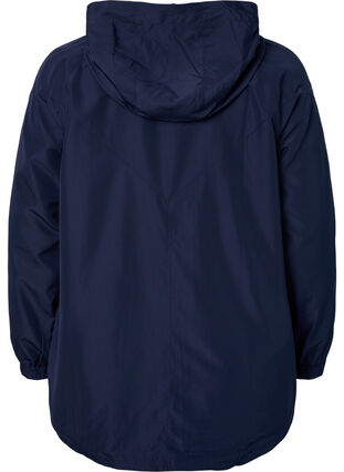 Kurze Jacke mit Kapuze Zizzi 42-60 - Blau und - verstellbarer Saum - Gr
