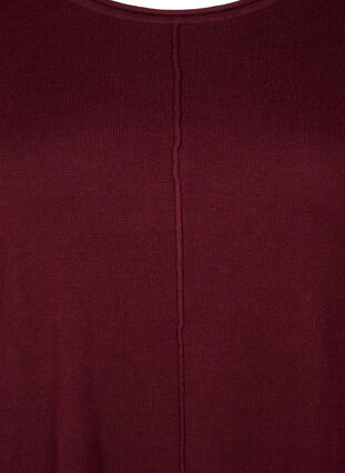 Zizzi Gestrickte Bluse aus Baumwoll-Viskose-Mischung, Port Royal, Packshot image number 2