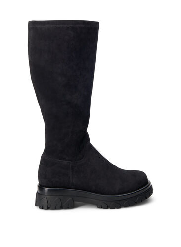 Zizzi Extra-Weite - Stiefelette aus Wildlederimitat, Black, Packshot image number 0