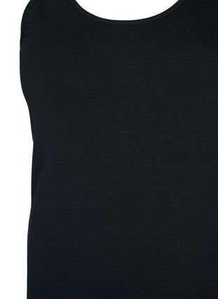 Zizzi Solide Farbe Grundoberteil aus Baumwolle, Black, Packshot image number 2