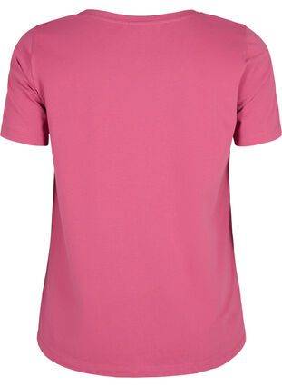 Zizzi Unifarbenes Basic-T-Shirt aus Baumwolle, Malaga, Packshot image number 1