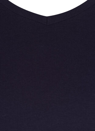 Zizzi Unifarbenes Basic-T-Shirt aus Baumwolle, Night Sky, Packshot image number 2