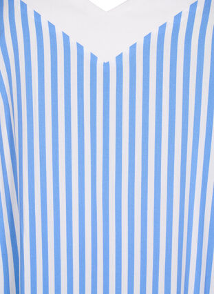 FLASH – Gestreiftes Trägerkleid aus Viskose, L. Blue White Stripe, Packshot image number 2