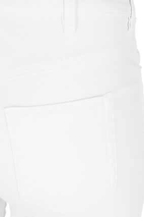 Zizzi Hoch taillierte Amy Capri Jeans mit Super Slim Fit, Bright White, Packshot image number 3