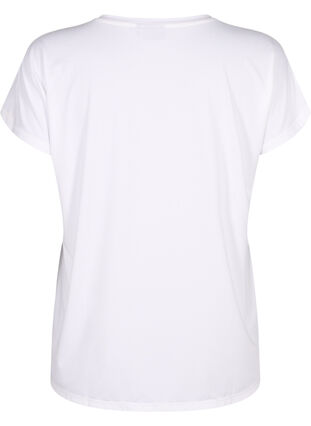 Zizzi Kurzärmliges Trainings-T-Shirt, Bright White, Packshot image number 1