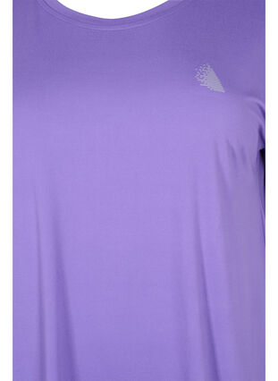 Zizzi Einfarbiges Trainings-T-Shirt, Passion Flower, Packshot image number 2