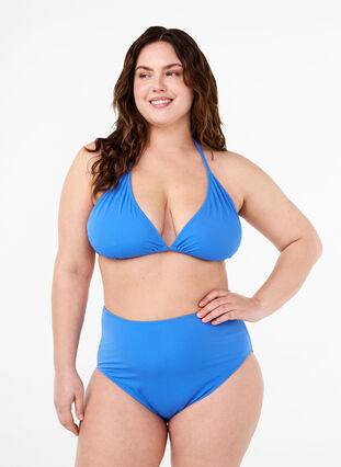 Zizzi Bikini-Unterteile mit hoher Taille, Nebulas Blue, Model image number 0