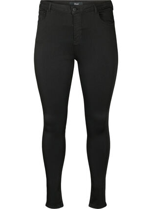 Zizzi Stay Black Amy Jeans mit hoher Taille, Black, Packshot image number 0