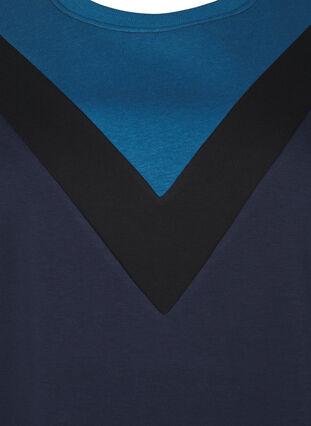 Zizzi Langes Sweatshirt mit Farbblock, Navy B. Color Block, Packshot image number 2