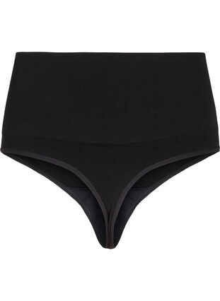 Zizzi Nahtloser G-String mit normaler Taille, Black, Packshot image number 1