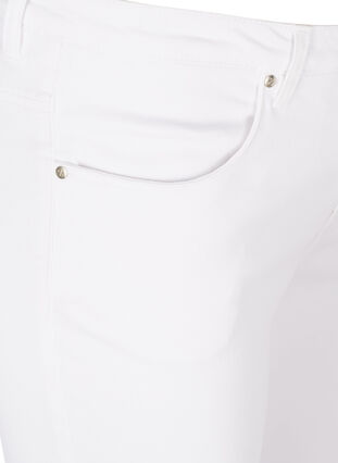 Zizzi Extra schmale Amy Jeans mit hoher Taille, White, Packshot image number 2