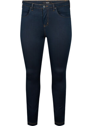Zizzi Super Slim Amy Jeans mit hoher Taille, Tobacco Un, Packshot image number 0