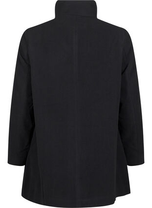 Zizzi Kurzer A-linienförmiger Trenchcoat, Black, Packshot image number 1