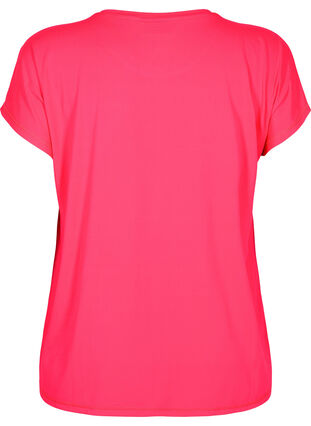 Zizzi Kurzarm Trainingsshirt, Neon Diva Pink, Packshot image number 1