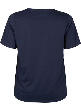 Zizzi FLASH - T-Shirt mit Motiv, Navy Bl Rose Gold, Packshot image number 1