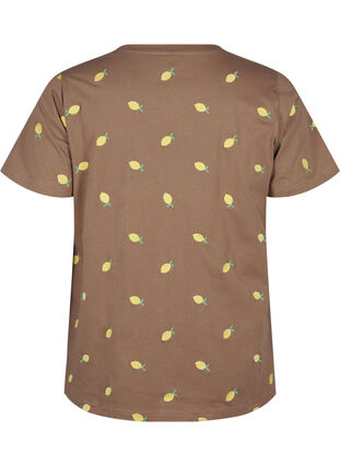 Zizzi T-Shirt aus Bio-Baumwolle mit Zitronen, Coca M. Lemon Emb., Packshot image number 1