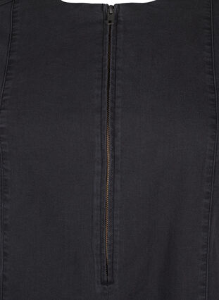 Zizzi Jeanskleid mit A-Linie mit Reißverschluss, Grey Washed, Packshot image number 2