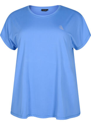 Zizzi Kurzarm Trainingsshirt, Granada Sky, Packshot image number 0