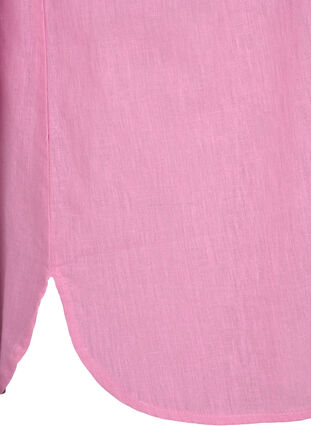 Zizzi Hemdbluse mit Knopfverschluss aus Baumwoll-/Leinengemisch, Rosebloom, Packshot image number 3