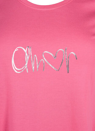 Zizzi FLASH - T-Shirt mit Motiv, Hot Pink Amour, Packshot image number 2