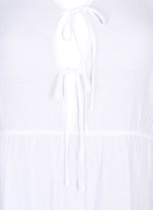 Zizzi Viskose-Tunika mit A-Linie und Schnürelement, Bright White, Packshot image number 2