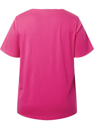 Zizzi FLASH - T-Shirt mit Motiv, Raspberry Rose, Packshot image number 1