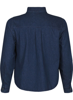 Zizzi Denim-Jacke mit Brusttasche, Unwashed Denim, Packshot image number 1