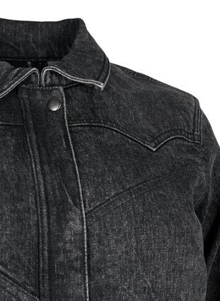 Zizzi Denim-Jacke mit verdecktem Reißverschluss, Dark Grey Denim, Packshot image number 2