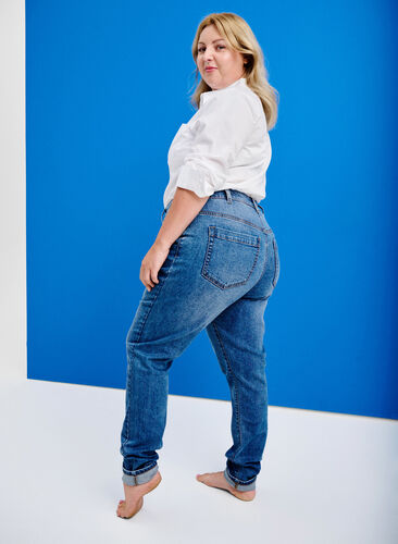 Zizzi Amy Jeans mit hoher Taille und extra schlanker Passform, Light Blue, Image image number 0