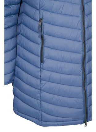Zizzi Leichte Jacke mit Taschen und abnehmbarer Kapuze, Bering Sea, Packshot image number 3
