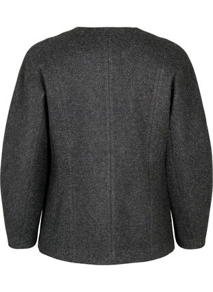 Zizzi Taillierter Blazer, Dark Grey Melange, Packshot image number 1