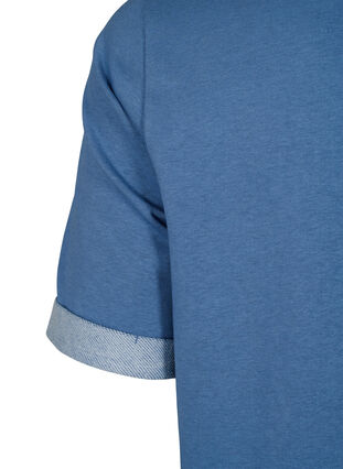 Zizzi Kurzärmliges Sweatkleid mit Taschen, Moonlight Blue, Packshot image number 4
