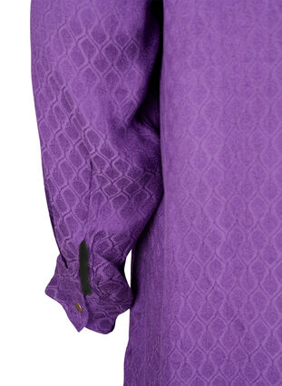 Zizzi Viskose Tunika mit Ton-in-Ton-Muster, Lavender Violet, Packshot image number 3