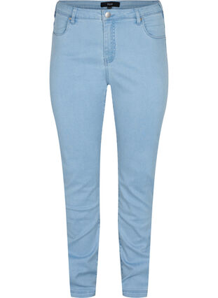 Zizzi Slim Fit Emily Jeans mit normaler Taillenhöhe, Ex Lt Blue, Packshot image number 0