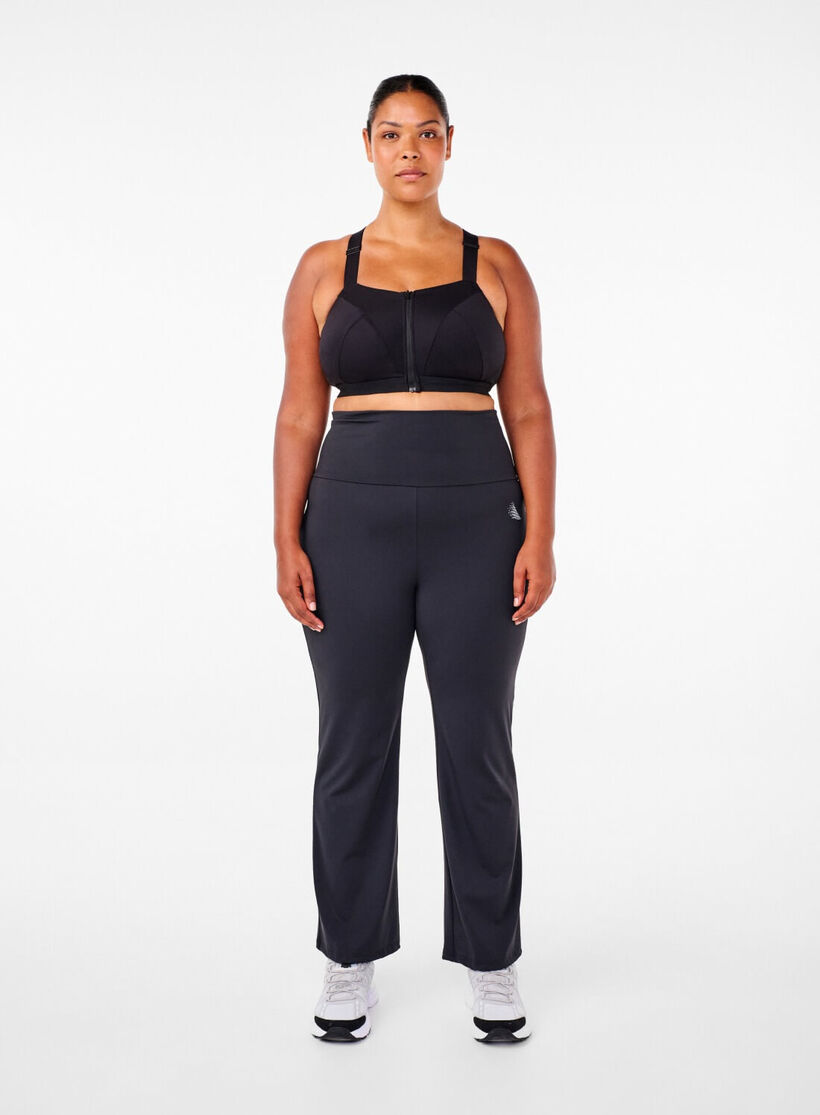 Zizzi Ausgestellte Jogginghose mit hoher Taille, , Model, 1