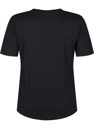 Zizzi T-Shirt aus Wolle und Viskose, Black, Packshot image number 1