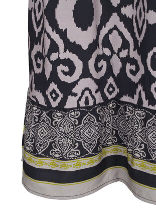 Zizzi Kurzes Kleid mit Print und A-Form, Black AOP, Packshot image number 3