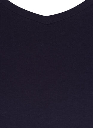 Zizzi Einfarbiges basic T-Shirt aus Baumwolle, Night Sky, Packshot image number 2
