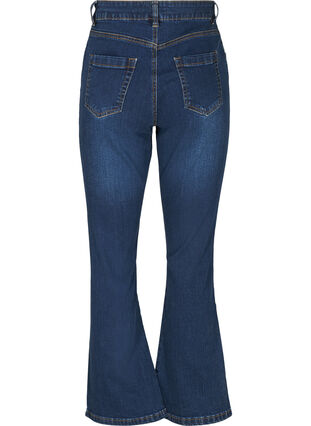 Zizzi Ellen Bootcut-Jeans mit hoher Taille., Dark Blue, Packshot image number 1