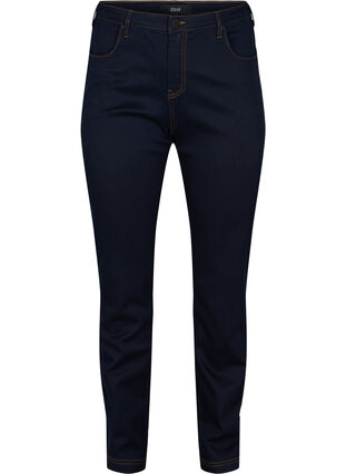 Zizzi Slim Fit Emily Jeans mit normaler Taillenhöhe, Unwashed, Packshot image number 0