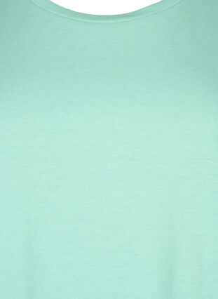 Zizzi Kurzärmeliges T-Shirt aus einer Baumwollmischung, Cabbage, Packshot image number 2