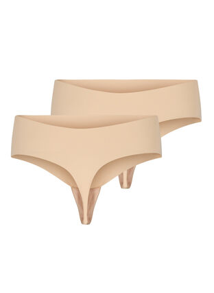 Zizzi 2er-Pack invisible G-String , Toasted Almond, Packshot image number 1