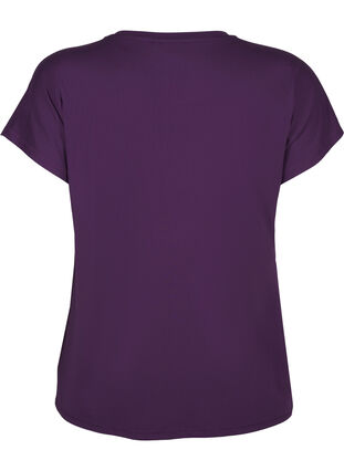 Zizzi Unifarbenes T-Shirt fürs Training, Purple Pennant, Packshot image number 1