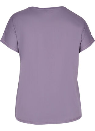 Zizzi Einfarbiges Trainings-T-Shirt, Purple Sage, Packshot image number 1