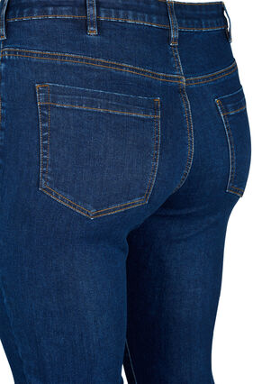 Zizzi Amy Jeans mit hoher Taille und extra schlanker Passform, Dark blue, Packshot image number 3