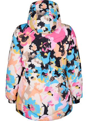 Zizzi Bunte Jacke mit Kapuze, Multi Color, Packshot image number 1