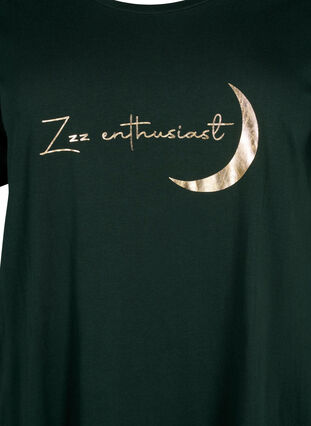 Zizzi Kurzärmeliges Nachthemd aus Bio-Baumwolle , Scarab Enthusiast, Packshot image number 2