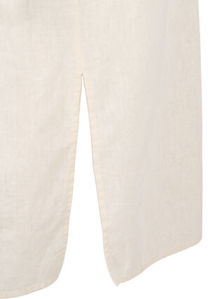 Zizzi Langes Hemd aus Baumwollmischung mit Leinen, Sandshell, Packshot image number 3