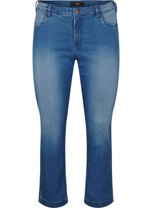 Zizzi Slim Fit Emily Jeans mit normaler Taillenhöhe, Light blue, Packshot image number 0