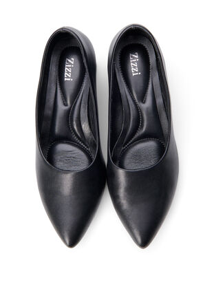 Zizzi Extra-Weite - Lederspangenpumps mit spitzer Zehe, Black, Packshot image number 2